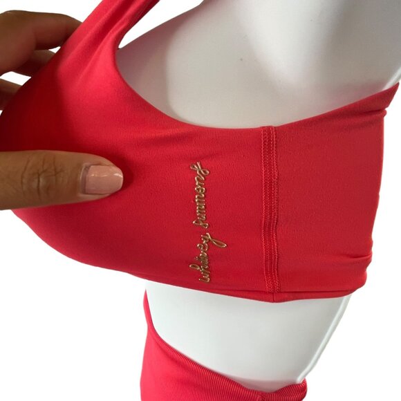 Whitney Simmons Gymshark Coral pink Legging & Sports Bra Set With Gold Ring Bac - Picture 7 of 9